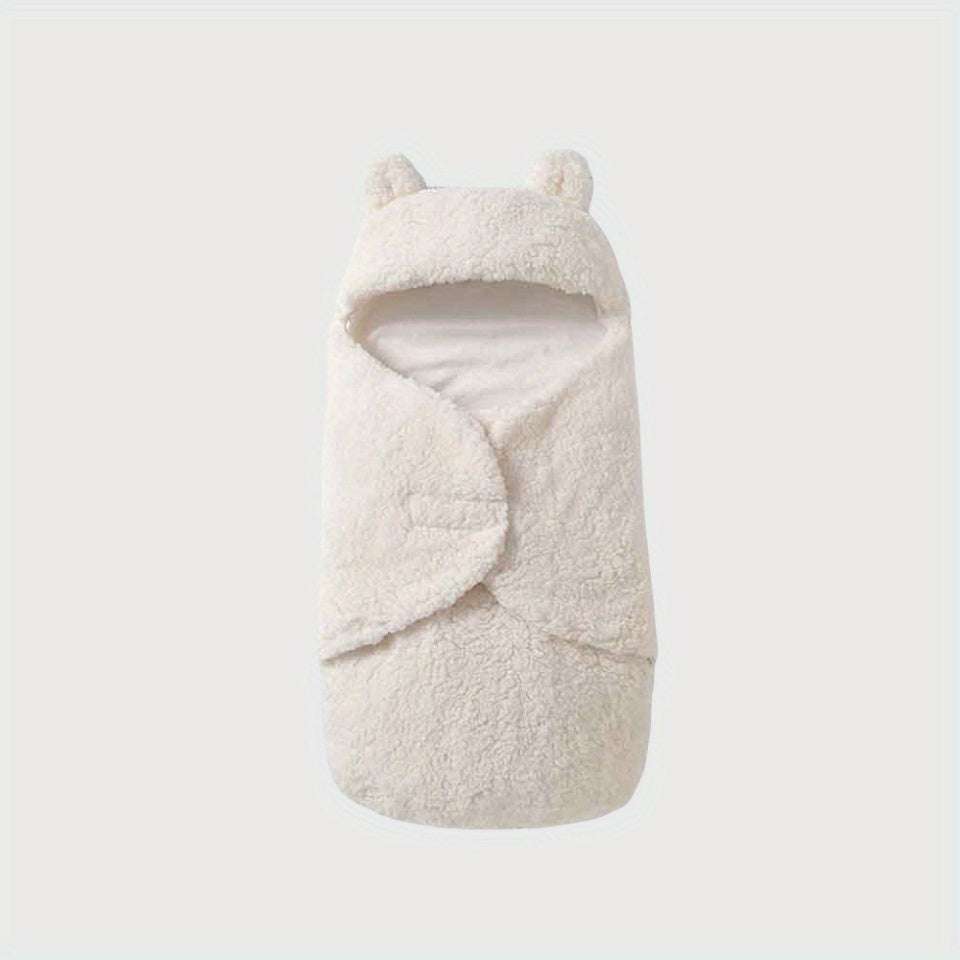 Ultra soft newborn fleece teddy bear swaddle for winter, perfect for Christmas, Halloween, and Thanksgiving Day gift.