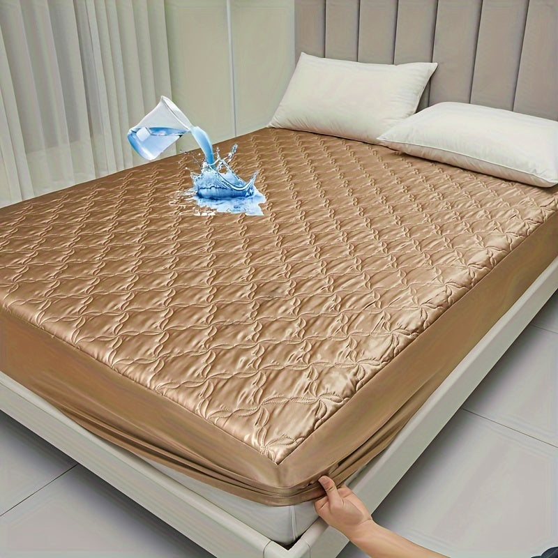 Protect your mattress with the 1pc Keduoduo Summer Waterproof Fitted Sheet. Made from thickened TPU satin, this sheet is cool and comfortable during the hot summer months. The machine washable, durable polyester fabric is 100% waterproof and features an