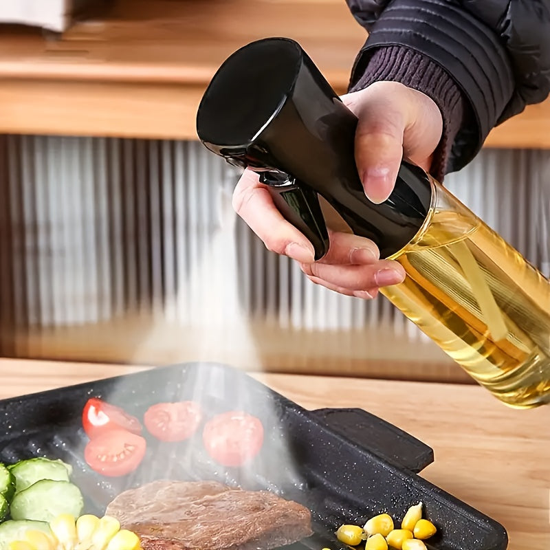 Portable Olive Oil Mister and Dispenser for Cooking - Multipurpose Plastic Spray Bottle with Nozzle - Perfect for BBQ, Air Fryer, Baking, and Salad - Hand Wash Only - Rectangle Shape - Food Contact Safe