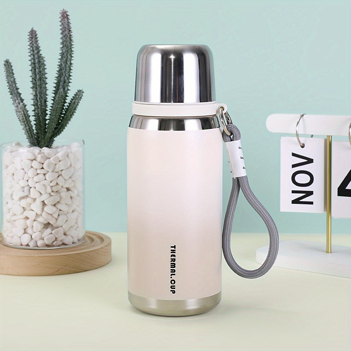 Trendy Gradient Stainless Steel Water Bottle - 600ml/800ml, Insulated and Durable with Lid - Ideal for Any Time of Year