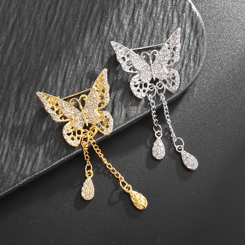 Stylish Butterfly Pendant Brooch for Women's Outerwear Dress - Perfect for Elegant Banquets and Special Occasions