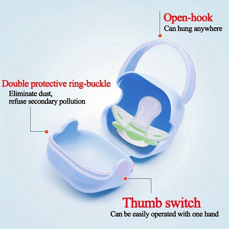 A portable pacifier case that is both cute and anti-drop, making it the perfect gift for Christmas, Halloween, Thanksgiving, Easter, or New Year's.