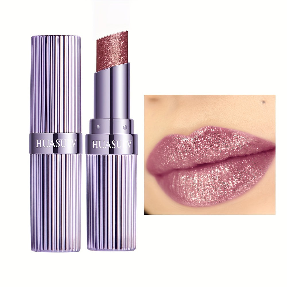 Shimmer Moisturizing Lipstick with Long-Lasting Glitter, Non-Stick Cup, Hydrating, Vibrant Shades - Perfect Mother's Day Gift for Music Festival.