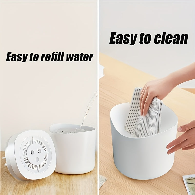 USB-powered 4.0L large capacity humidifier with cool mist. Quiet operation, doubles as aroma diffuser and humidifier with three mist outlets. Non-rechargeable, offers various mist settings