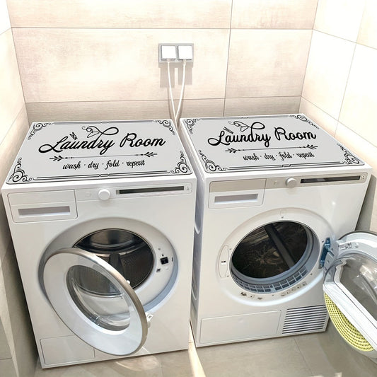 Protect your washing machine and dryer with this modern and practical English printed dust cover pad. It is quick-drying and highly absorbent, making it a perfect addition to your laundry room or kitchen for both protection and decoration.