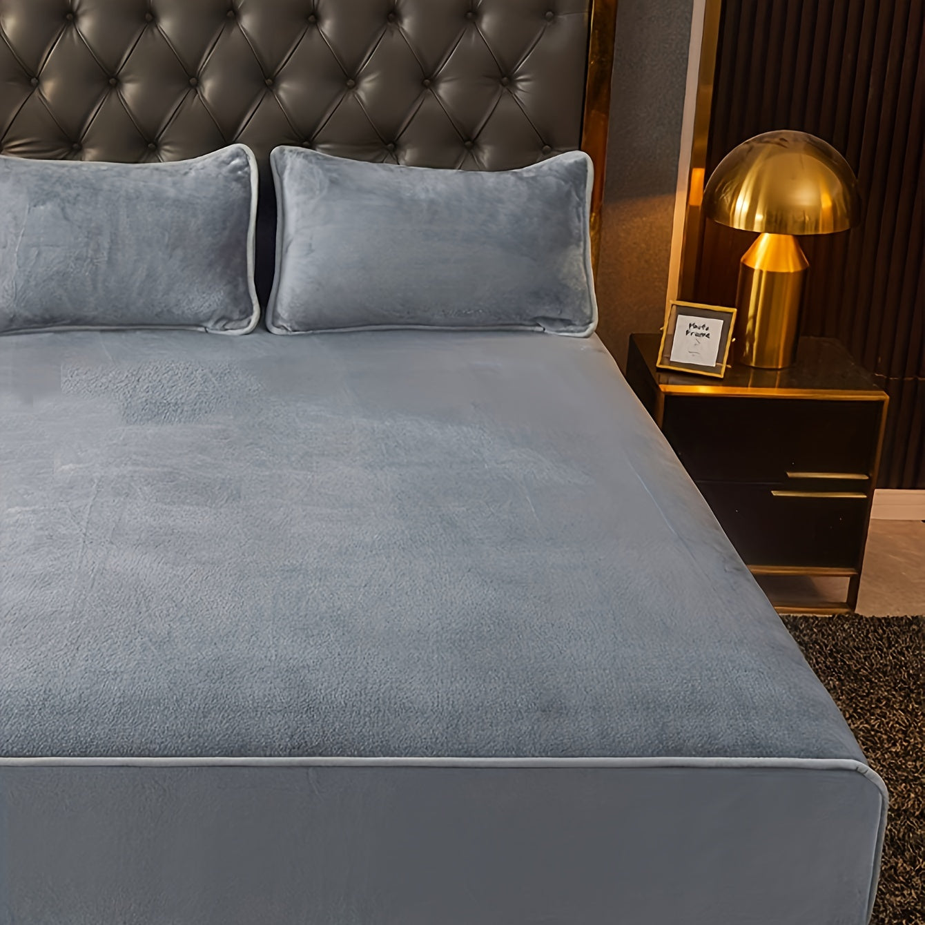 Soft and luxurious milk velvet fitted sheet for a warm winter bedding experience. This fitted sheet does not include a pillowcase and is perfect for protecting your mattress in the bedroom or guest room.