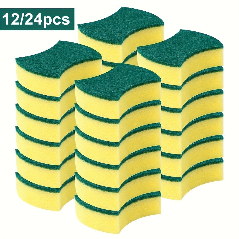 Get 10/12/24pcs of Cleaning Sponges with High Absorbency - Perfect for Removing Rust from Spatulas and Wiping Off Oil Stains with Ease