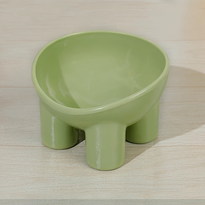 Stylish elevated pet bowl with stand prevents tipping and is ideal for cats and dogs for food, water, and snacks.