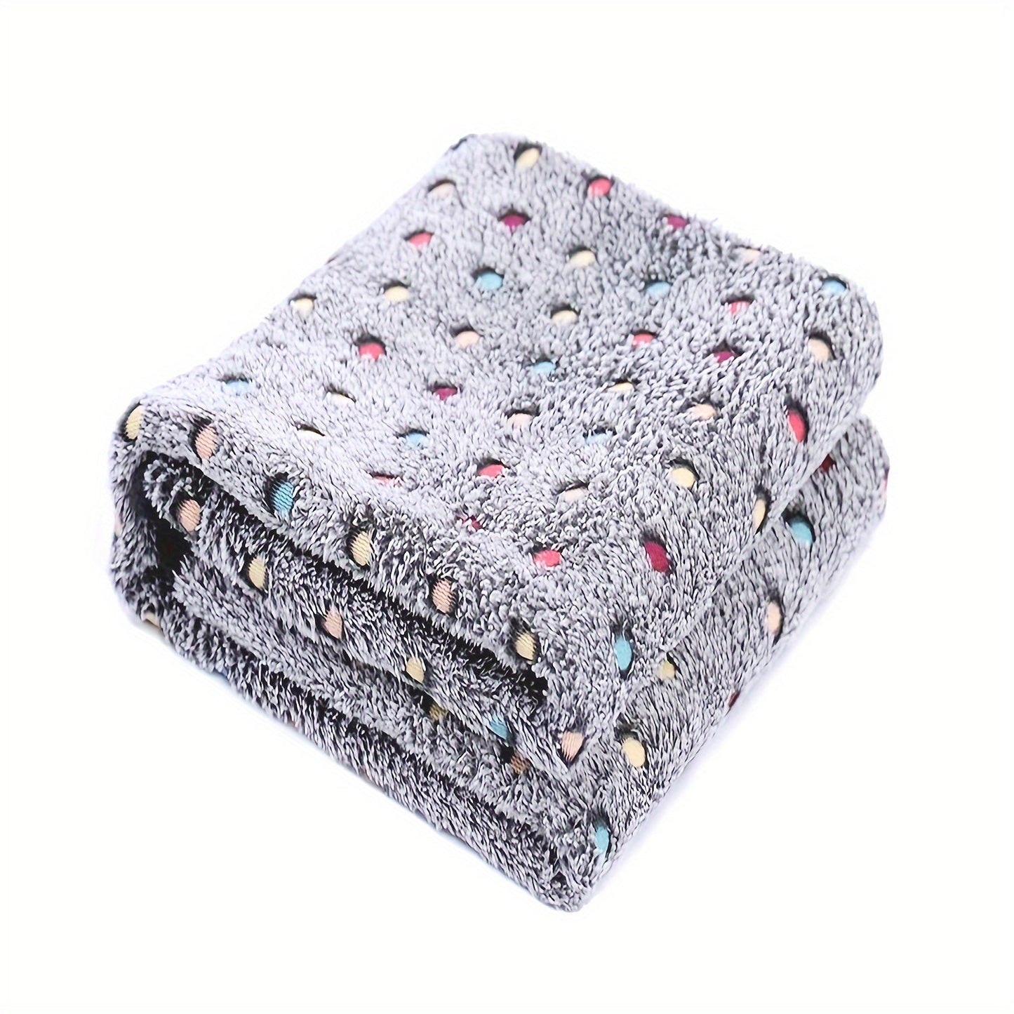 Soft and Cozy Coral Fleece Flannel Pet Blanket, Ideal for Dogs and Cats to Snuggle in, Provides Warmth and Comfort as a Nest Mat or Bed Cover