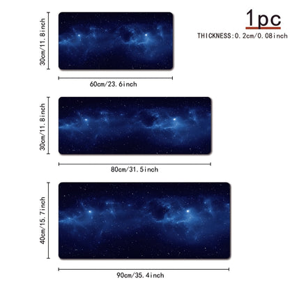 1 large mouse pad with starry night sky design, durable non-slip polyester material for gaming, office, and studying, perfect for gamers and professionals.