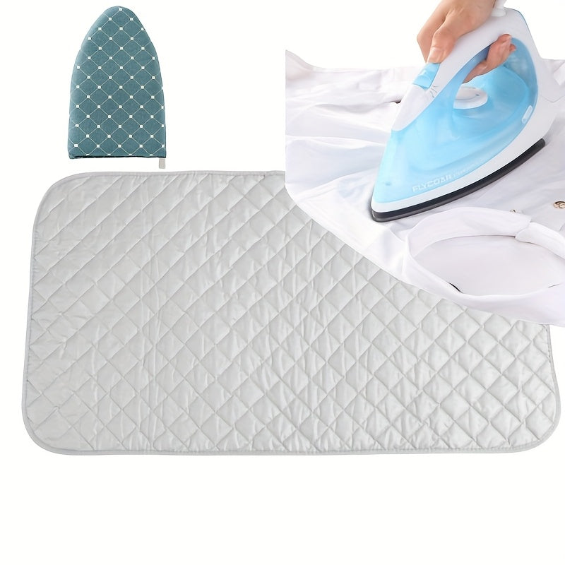 Portable Ironing Mat with Plaid Pattern, 2-Pack - Made with Thickened Heat-Resistant PC Material, Foldable Design with Finger Loop, Ideal for Travel and Home Use - No Electricity Required