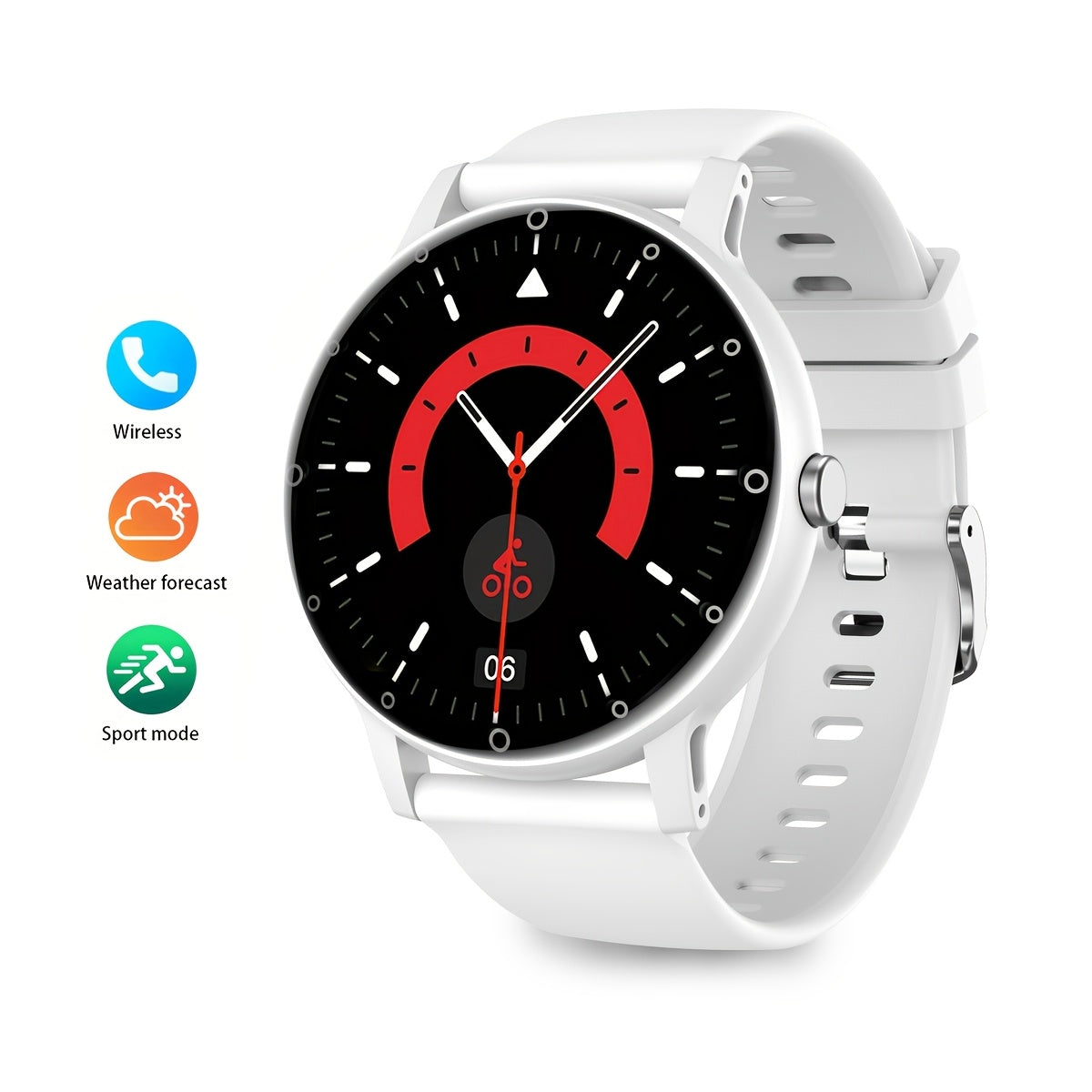 Hailiases Vintage Style Smartwatch is equipped with a Full Touchscreen for easy navigation. It features a Sleep Tracker, Wireless Calling, Pedometer, Music Control, 100+ Exercise Modes, AI Control, and Games. This Fitness Band is compatible with both