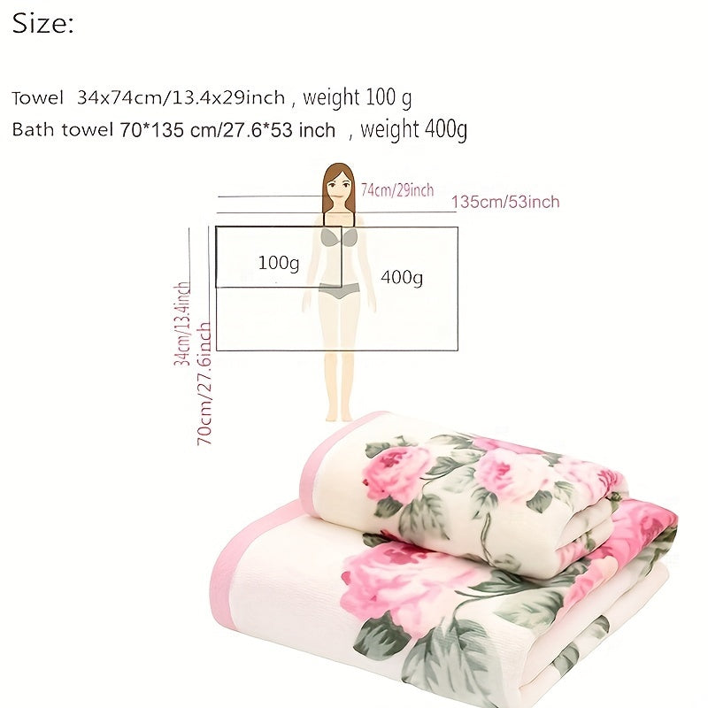 Bohemian flower cut velvet towel set includes bath towel, beach towel, and wash cloths in women's bathroom fashion. Sizes range from 34*74cm to 70*135cm, soft and absorbent.