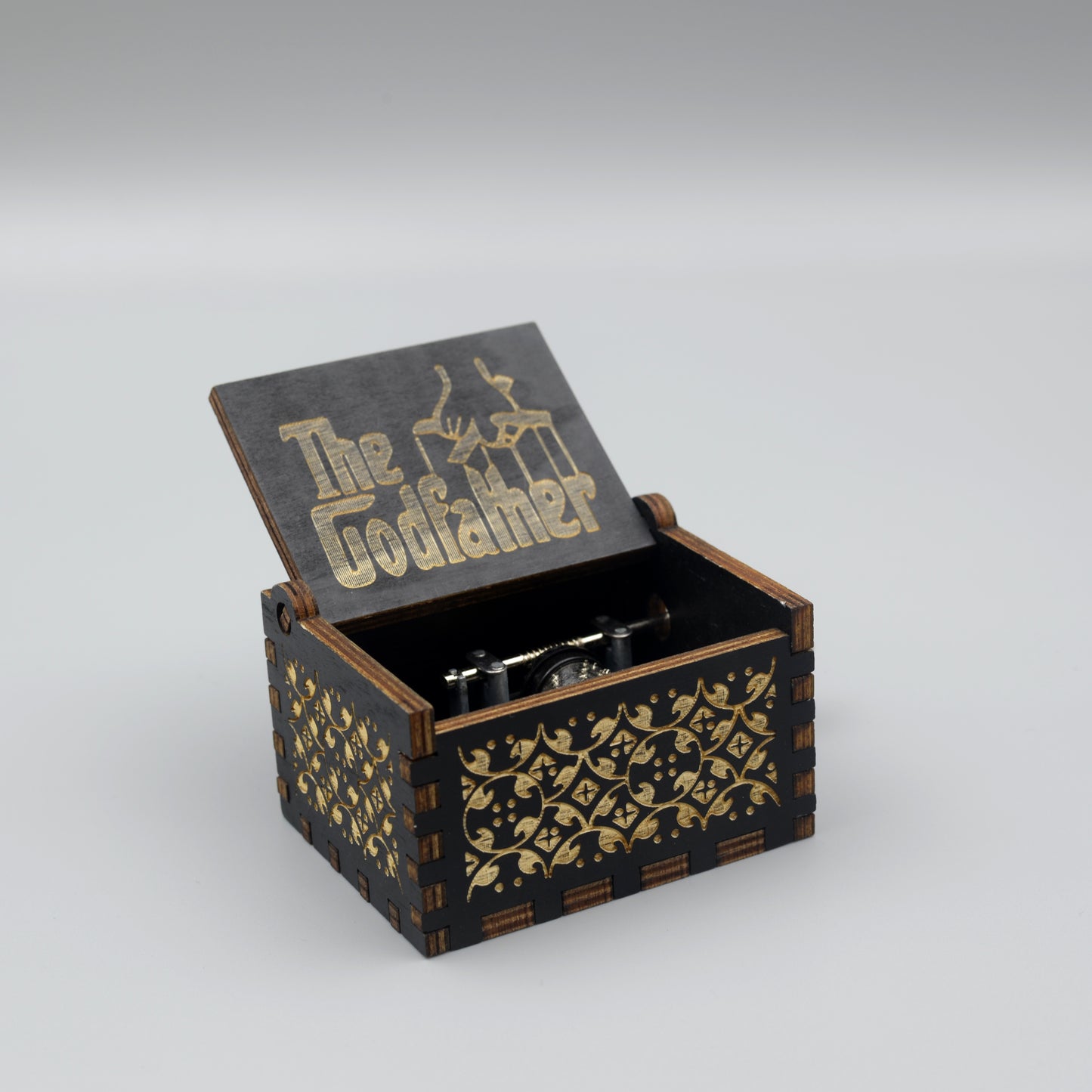 Wooden music box - great for birthdays, Halloween, and Christmas. Perfect gift for parents, friends, and kids.