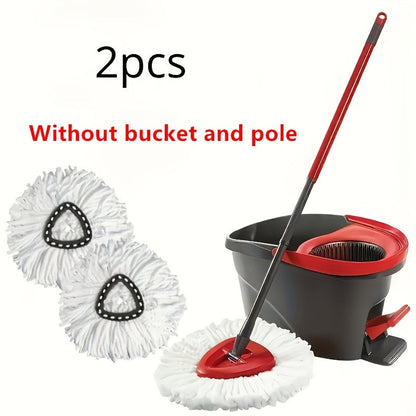 Two Ultrafine Microfiber Rotating Mop Head Refills - Suitable for Wet or Dry Cleaning, Washable and Versatile - Ideal for Dusting and Deep Cleaning with Microfiber Da Mop