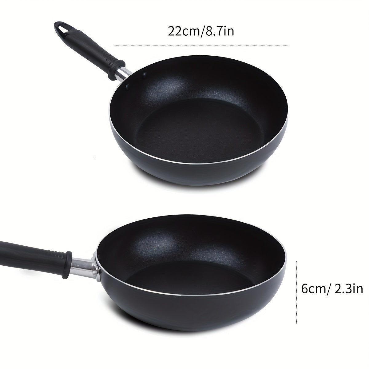 8.7-inch Saute Pan with Stay-cool Handle - PFOA Free Nonstick Deep Frying Pan Ideal for Healthy Cooking