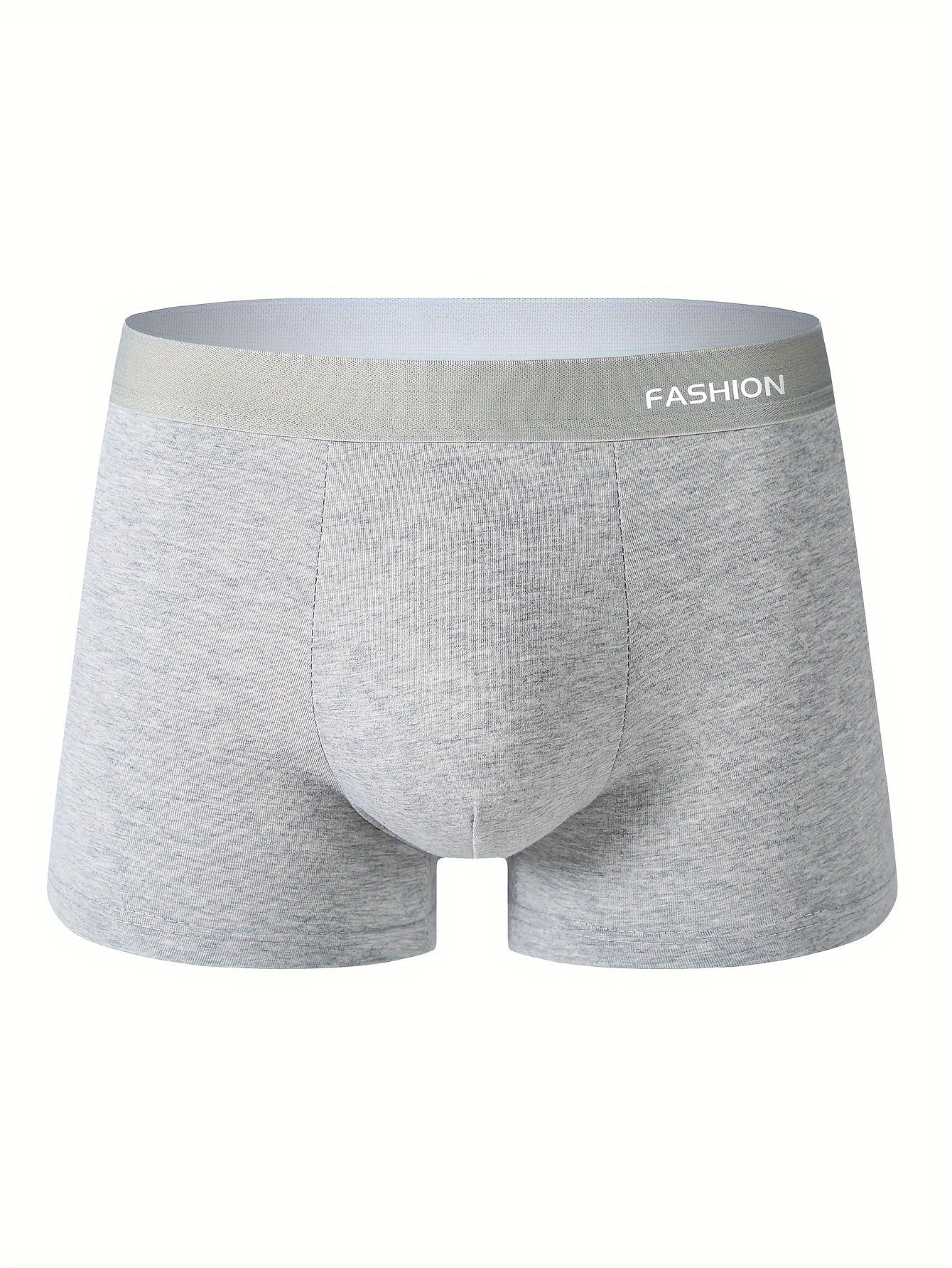 Men's premium boxer briefs in solid color, breathable and stretchy for a comfortable fit.