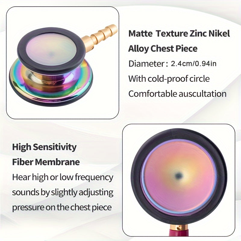 Professional cardiology stethoscope for nurses and doctors, portable and double-sided.