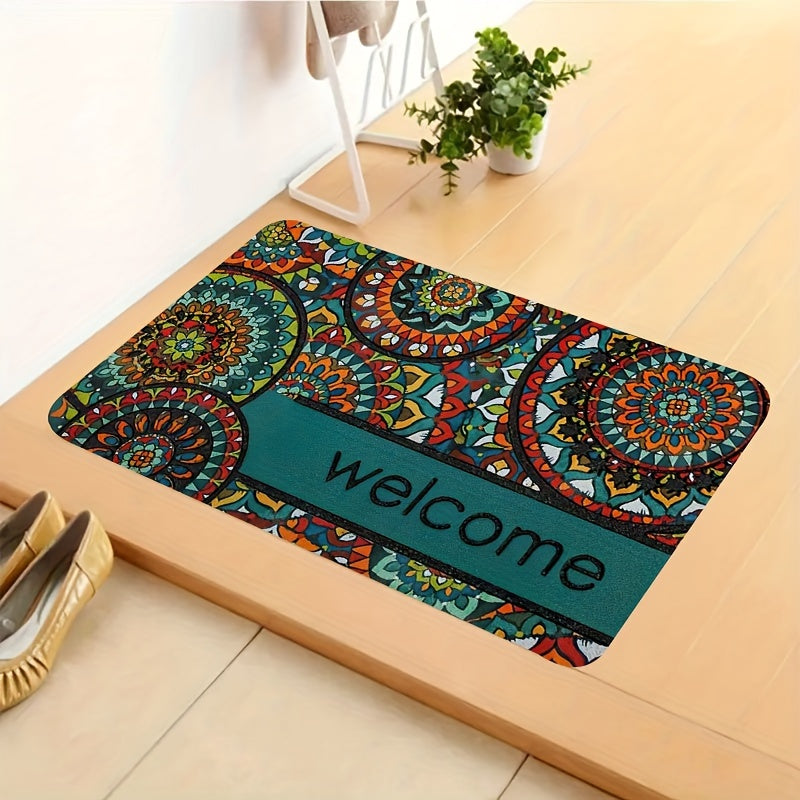 Bohemian Stylish Doormat - Add a touch of retro charm to your home decor with this machine washable rug. Perfect for the bedroom, living room, reading room, or as bedside accessories.