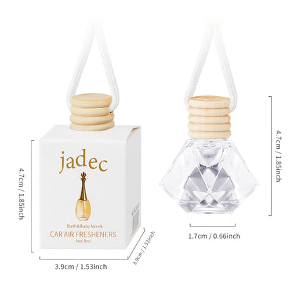 4 Elegant Car Air Fresheners with Essential Oils & Perfume, Long-Lasting Odor Eliminator, Alcohol-Free, Perfect for Vehicle Interior, Champagne & Floral Scents.