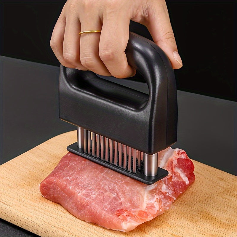 Enhance Flavor with JATEN 48-Blade Meat Tenderizer- Durable Stainless Steel Tenderizer with Ultra Sharp Needles - Perfect for Tenderizing Beef, Pork, Turkey, and Fish - Great for Marinades, BBQs, and Cooking