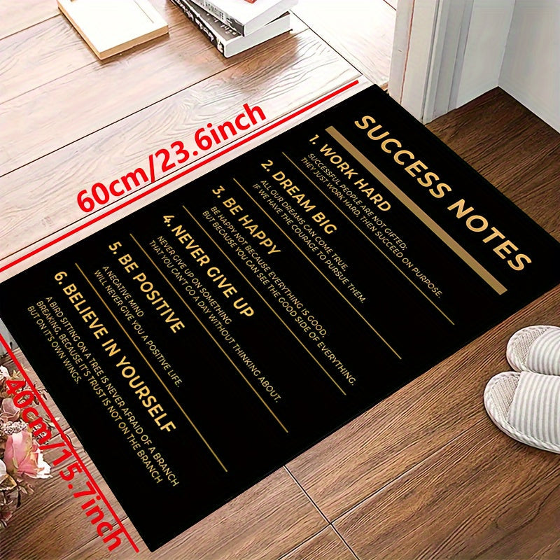 Inspire Success with this Area Rug - Durable Polyester Mat for Entryway, Living Room, Bedroom - Easy to Clean Indoor Carpet, Perfect for Large Spaces - Motivational Home Decor Rug in Multiple Sizes from 160.02x198.12 cm to 15x23