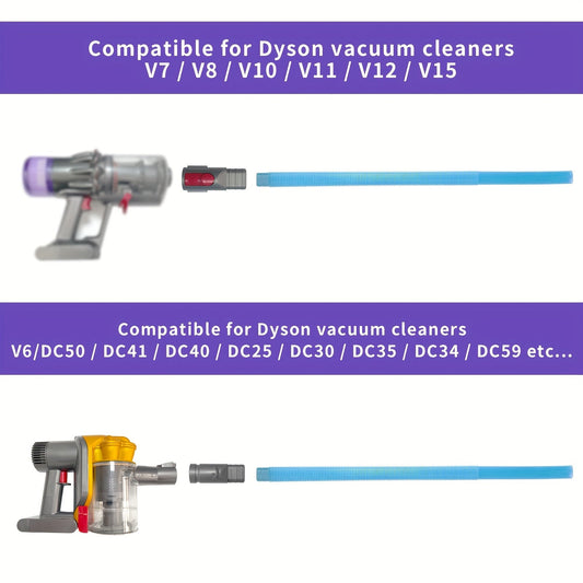 Efficiently clean dryer lint and vents with our Universal Dryer Vent Cleaning Kit. This kit includes 2 pieces made of PET & ABS material, compatible with various dryer models including V15, V12, V11, V10, V8, V7, and V6. The kit also comes with a vacuum