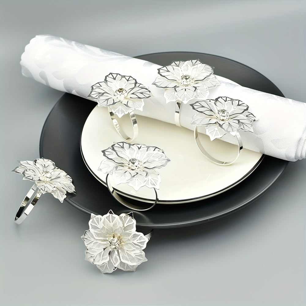 6 Flower Napkin Rings