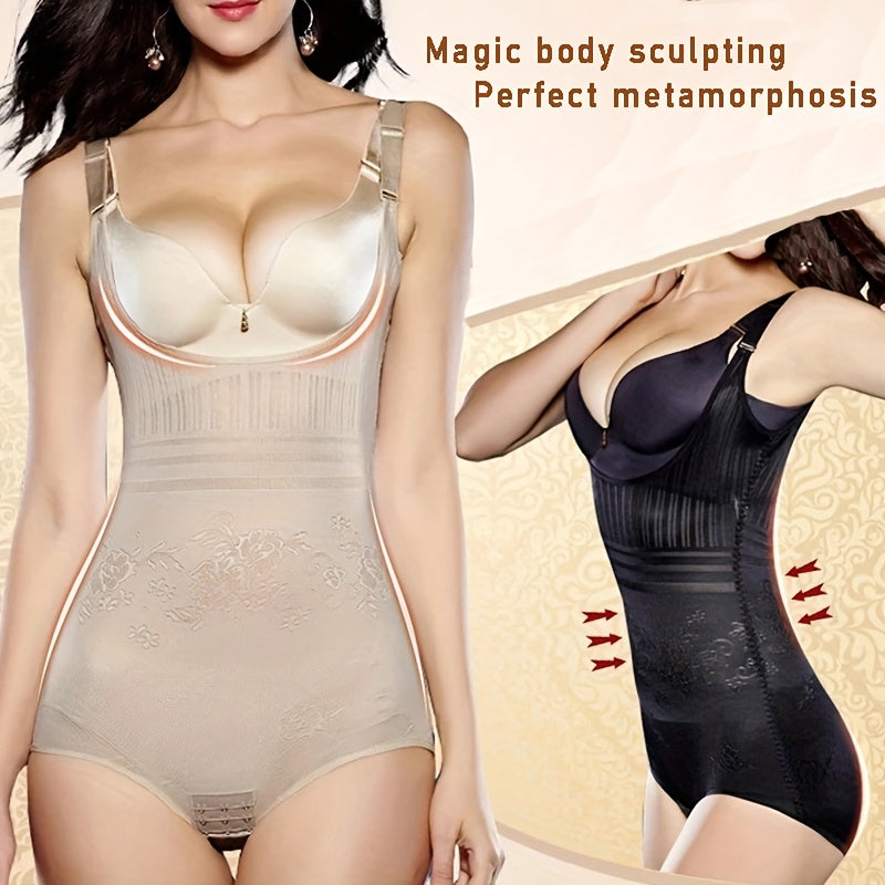 Women's body shaper waist trainer for all seasons, made of 85% polyamide.