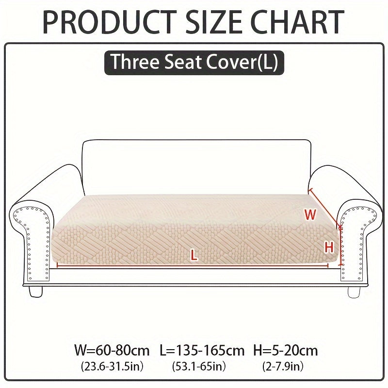 Modern polar fleece jacquard sofa slipcover with elastic band for a fitted look. Machine washable and pet-friendly. Fits sectional, armchair, loveseat, 3-seater, and 4-seater sofas. Includes armrest covers. Great Christmas gift idea.