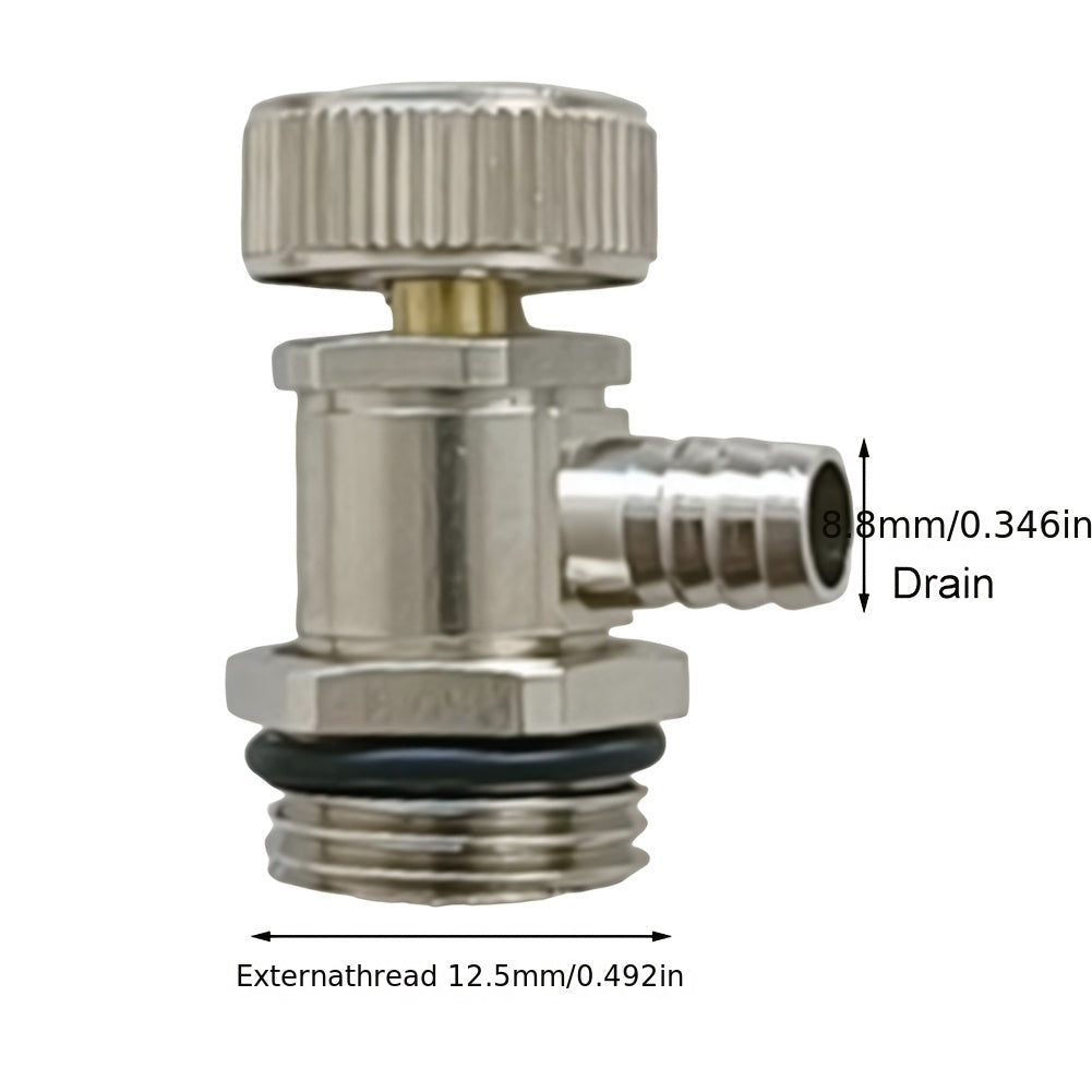 360° Rotatable Brass Radiator Air Vent Valve Made from Copper for High-Quality Performance, Does Not Require Electricity, An Efficient Addition to Your Heating System.