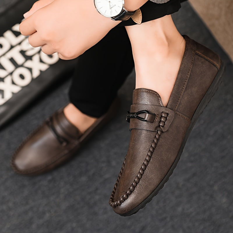 Breathable, casual slip-on loafers with non-slip rubber sole, perfect for all seasons.