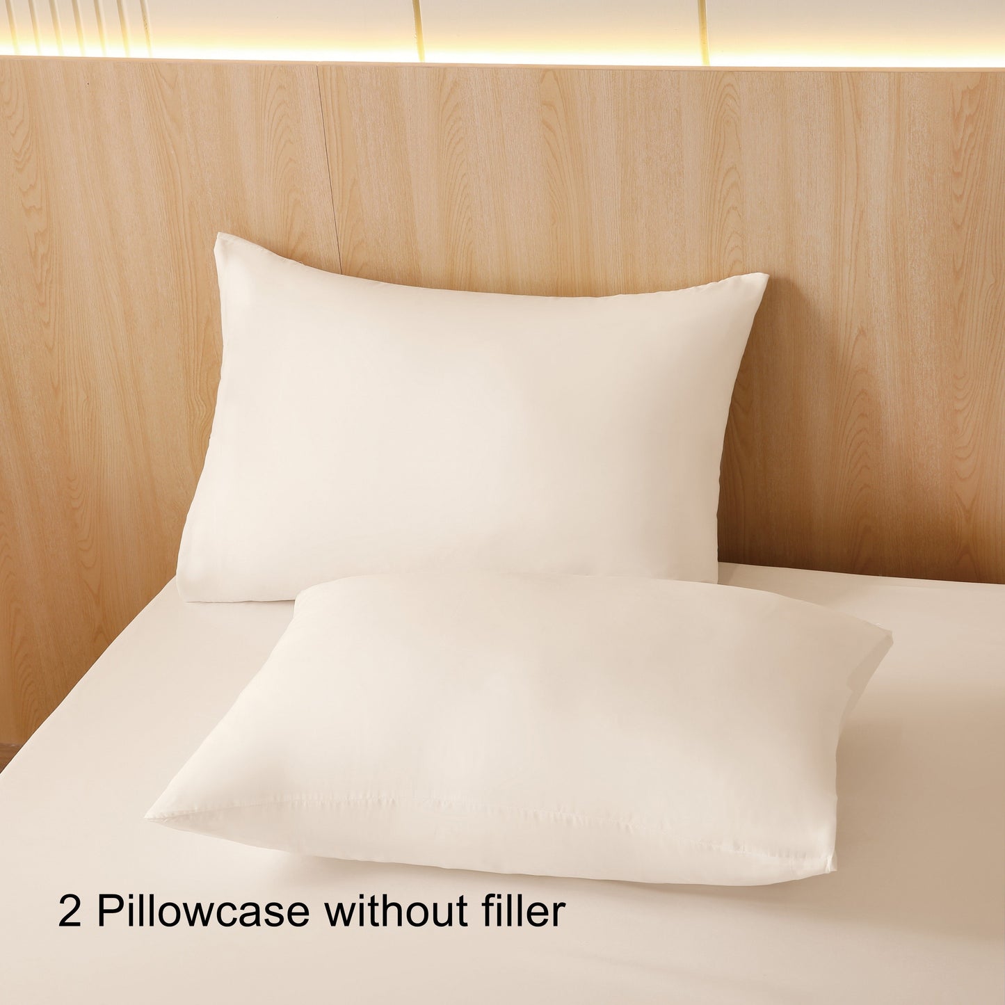 Two pieces of solid color pillowcases made of 90GSM polyester, a must-have for home use. These pillowcases are skin-friendly, comfortable, and have a moderate thickness. They are machine washable and feature a new 2024 style, perfect for all seasons.