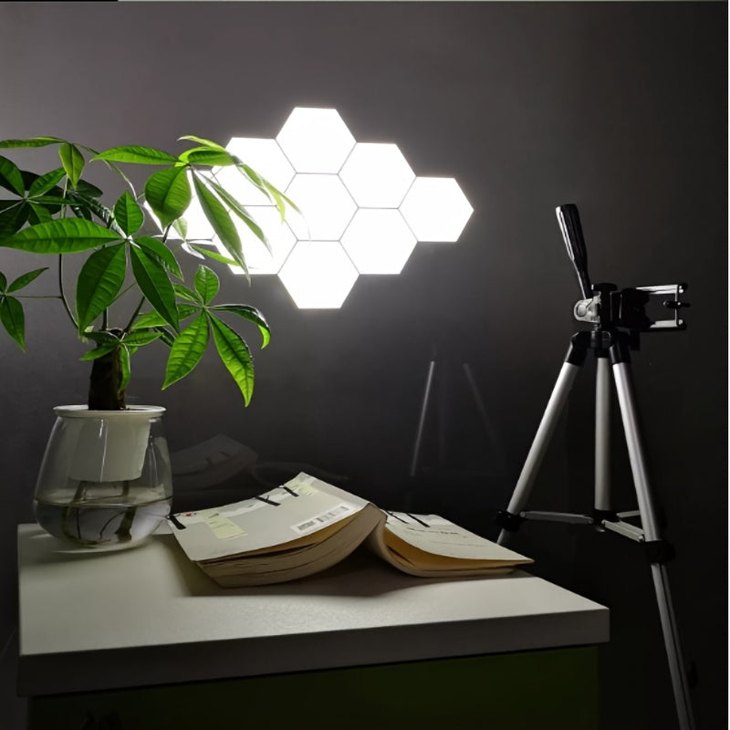 Touch control hexagonal LED wall light with touch night light, energy efficient and easy to use.