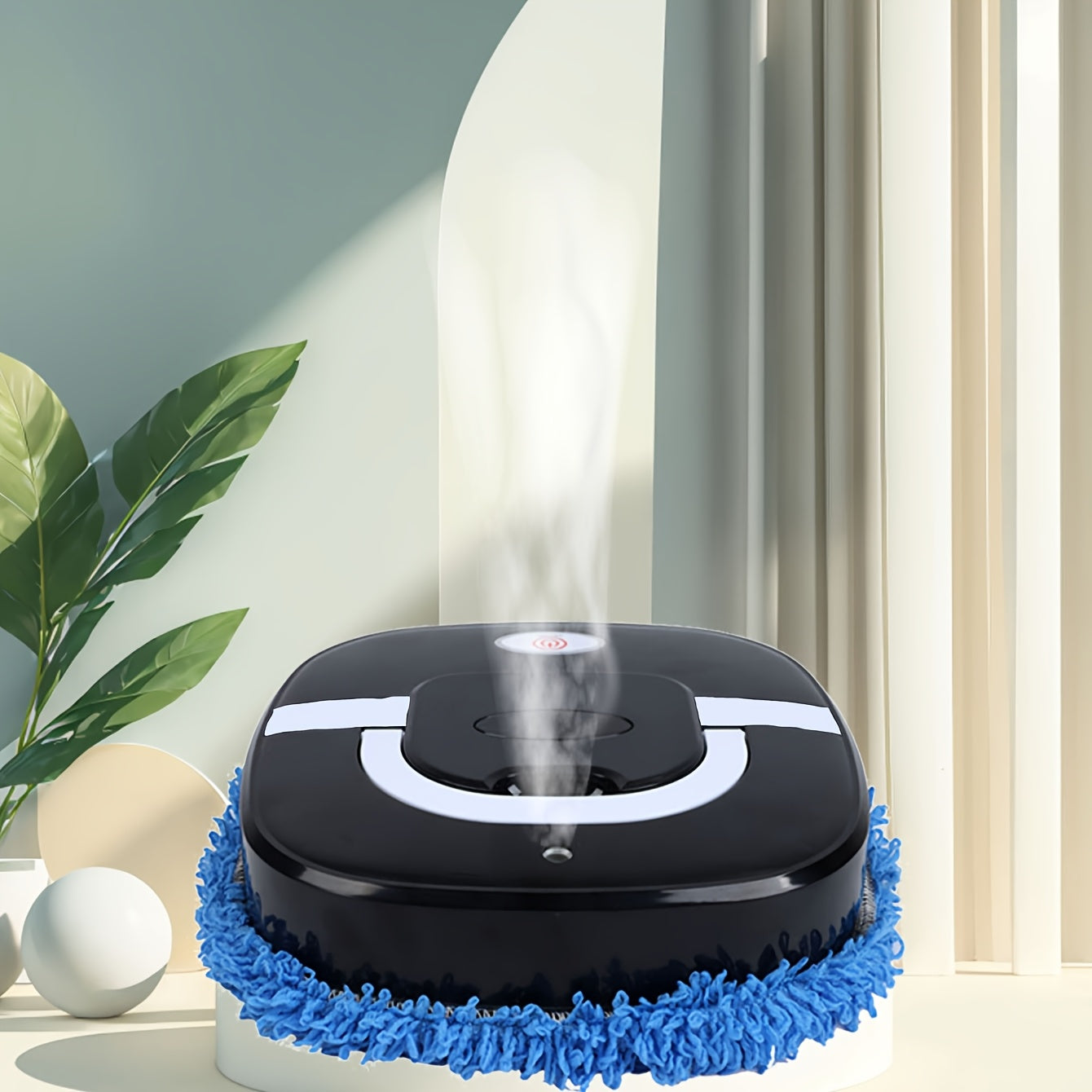 Robotic vacuum cleaner with OV sensor, USB, 1600mAh lithium battery, low noise, removable brushes, ideal for home and office cleaning.