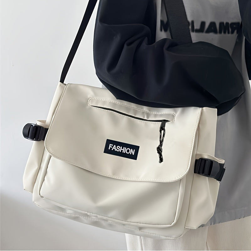 Harajuku Style Flip Crossbody Bag: Versatile Satchel for Men and Women