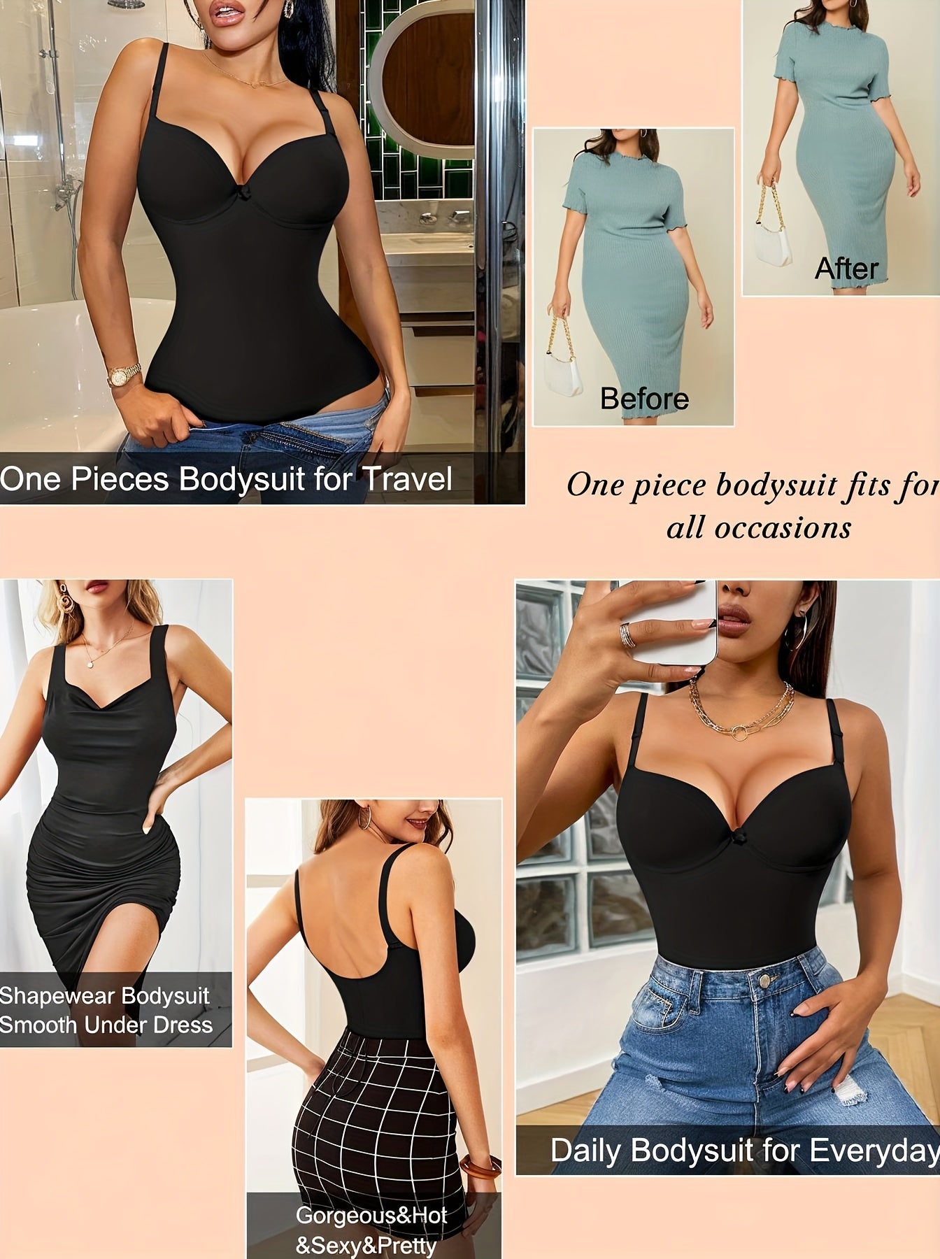 Shaping Bodysuit for Women, Tummy Control Body Shaper