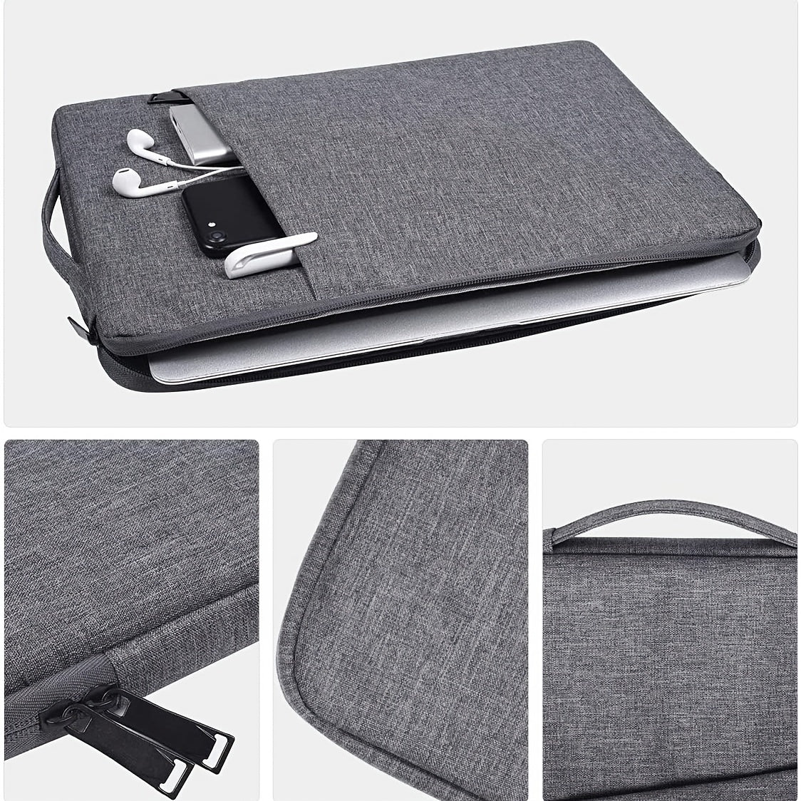 Laptop sleeve fits most 13-16 inch laptops, including MacBook, DELL, Acer, Samsung, and Lenovo.