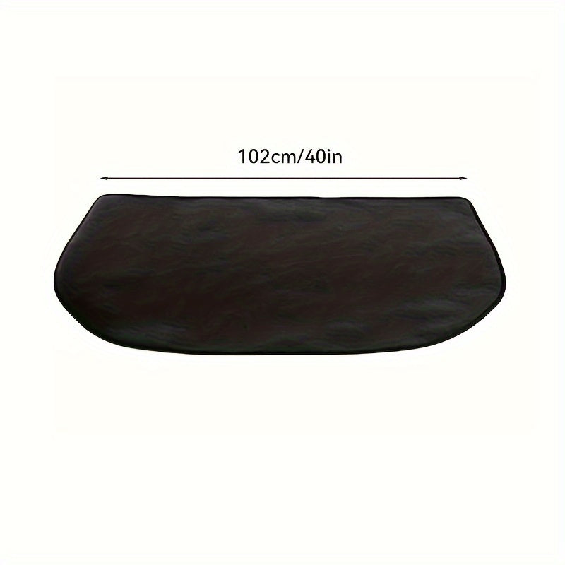 Flame Retardant Fireplace Mat, Heat-Resistant Double-Layer Glass Fiber Silicone Blanket, Large Rounded Corner Design, Essential Home Safety Tool