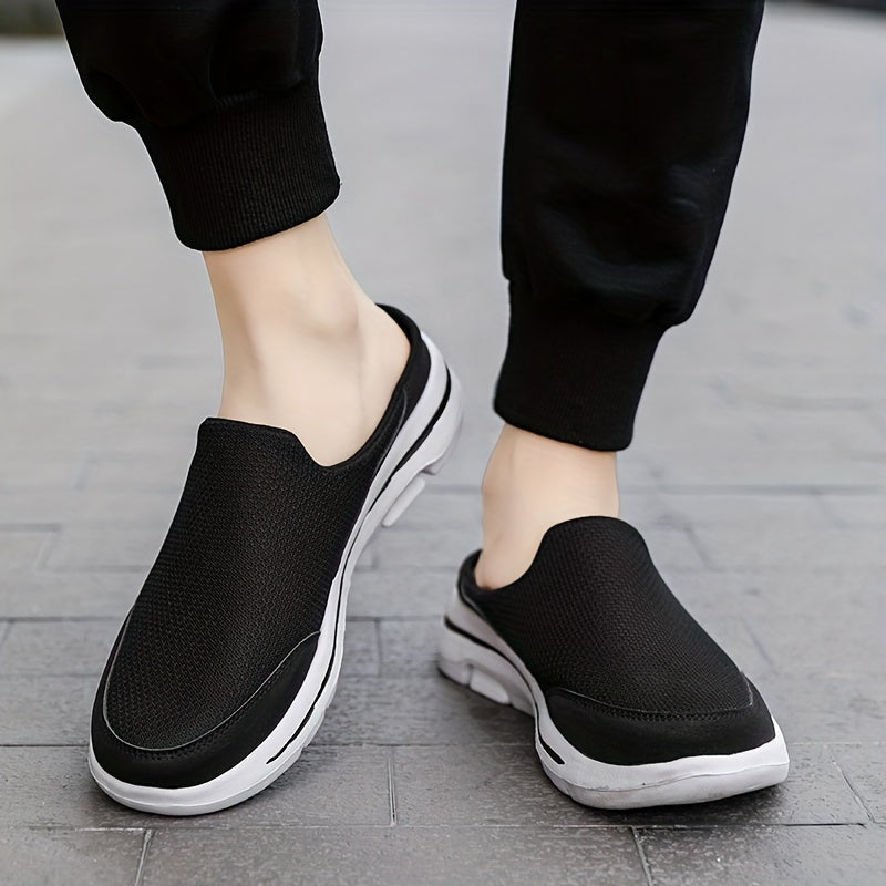 Lightweight mesh slip-on mules for indoor and outdoor summer walking.