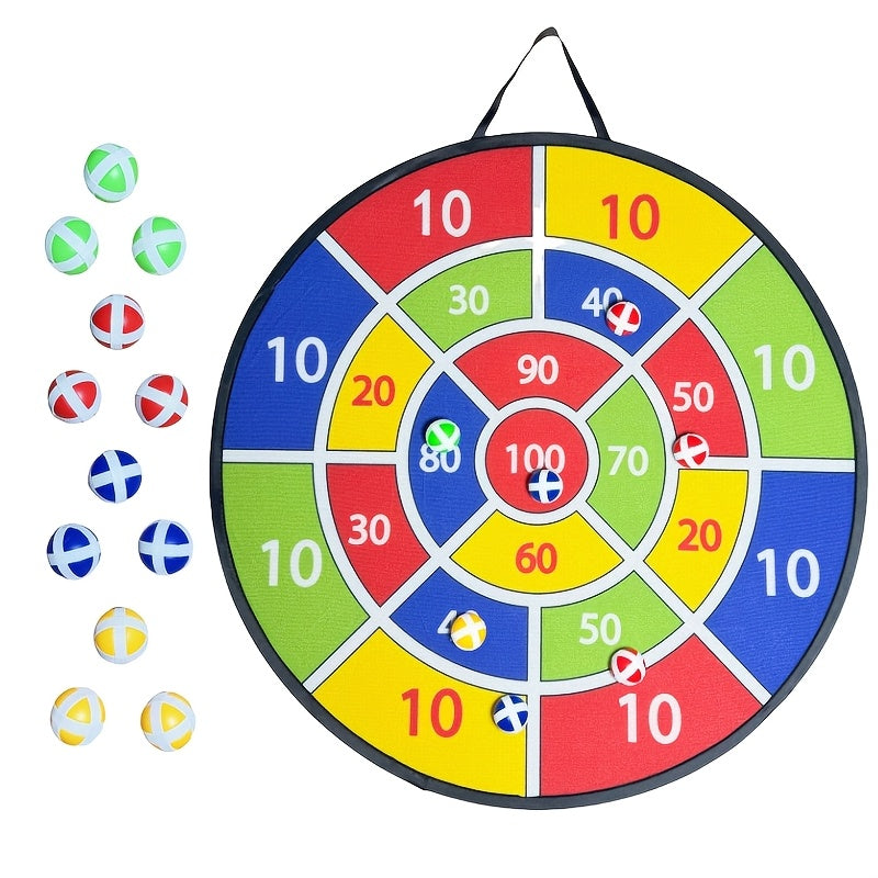 Get ready for hours of fun with the 12-piece Sticky Dart Board Game Set! Perfect for indoor or outdoor play, this interactive party game is a great way for families to bond. This educational throwing toy for kids makes a perfect Christmas, Halloween, or