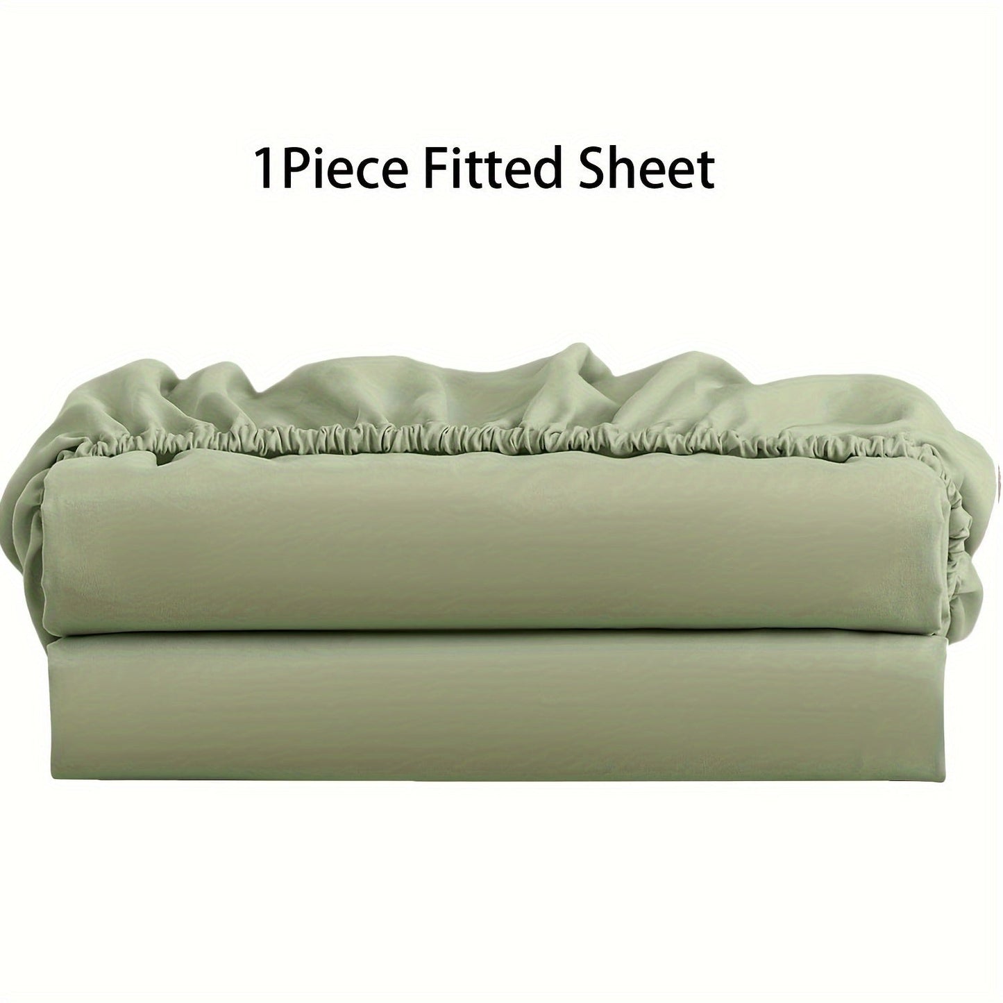 Ultra-Soft Luxury Green Fitted Sheet made from Breathable Brushed Microfiber with Deep Pockets - Ideal for All Bed Sizes