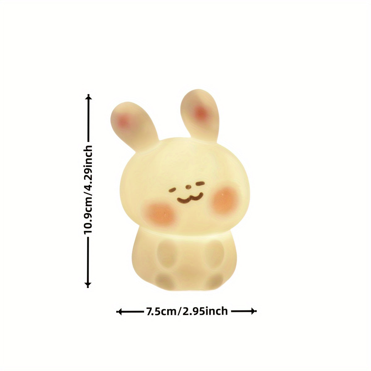 Blush Rabbit Lumious Toy for Desktop Decoration.