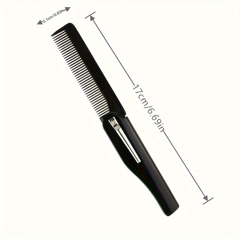 Stainless steel handle folding comb for all hair types.