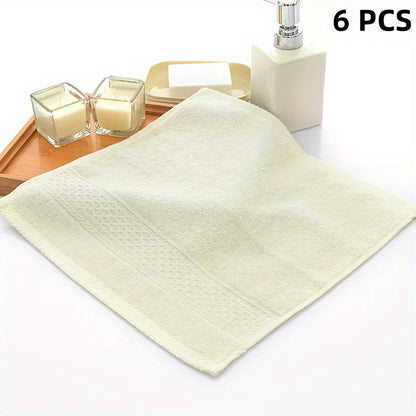 6-piece cotton towel set perfect for the home bathroom. Absorbent, quick-drying, super soft, and skin-friendly. Ideal bathroom supplies.