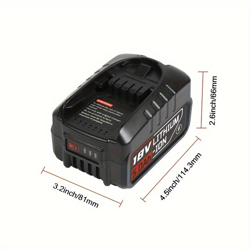 ACIGON 18V 5.0Ah Lithium-Ion Rechargeable Battery, compatible with Bosch Gloria 18V and Gardena 18V power tools. Ideal for home, dorm, gardening, and outdoor use. Made from durable PC/ABS