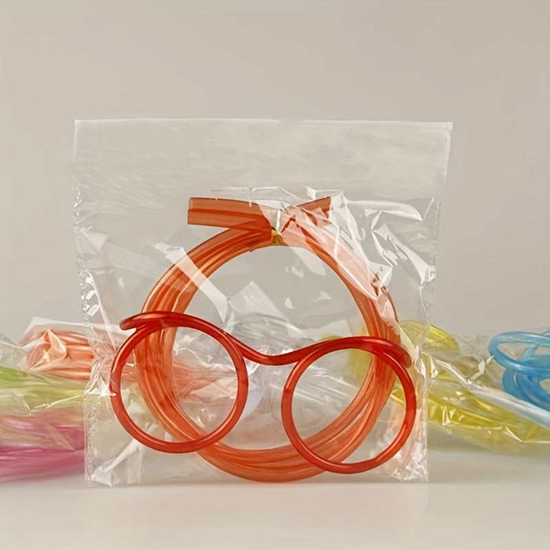 1 pair of Crazy Straw Glasses for birthday parties, party favors, and gift bag stuffers.