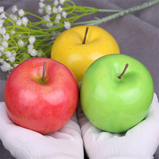 1/6 Pack Artificial Apples for Home Decor, Storefront Display, Hotel Decor, Reunion Props. Variety of Uses, Suitable for Different Room Types and Holiday Decorations. No Container Included.