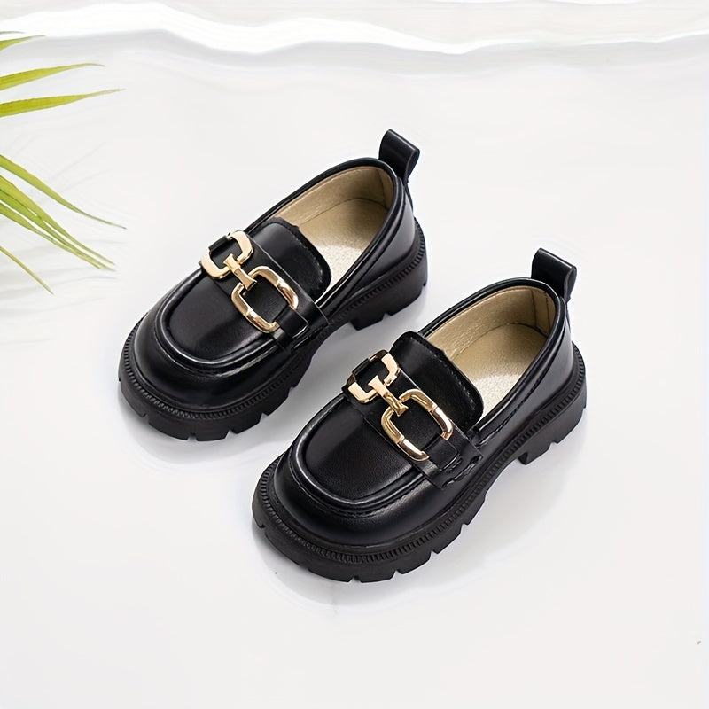 Non-slip horsebit loafers for girls, perfect for spring and summer.