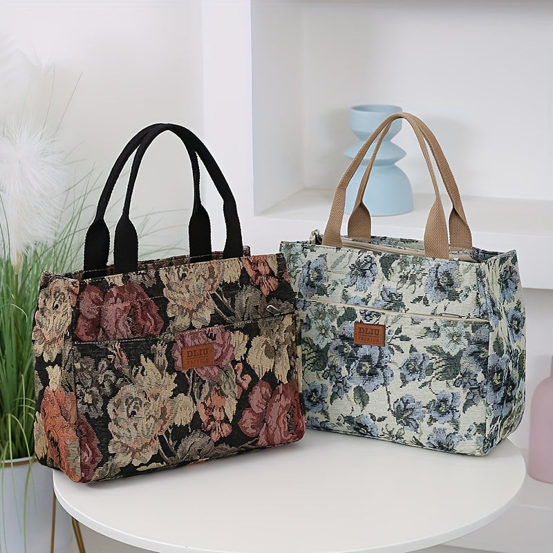 New Product: Thickened Knitted Jacquard Fabric Handbag suitable for office, shopping, and outdoor use.